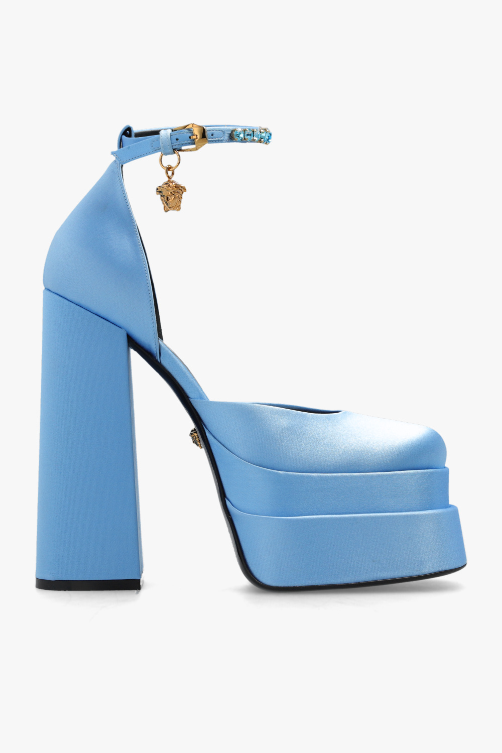 Suede Crepe Basketball Shoes Biname fmedShops Canada Light blue Medusa Aevitas platform pumps Versace